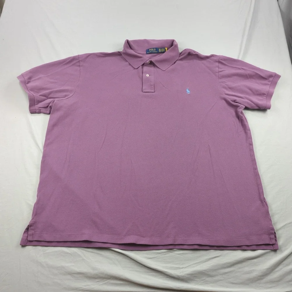 Polo Ralph Lauren Shirt Mens 3XLT Purple Polo Golf Casual Office Preppy